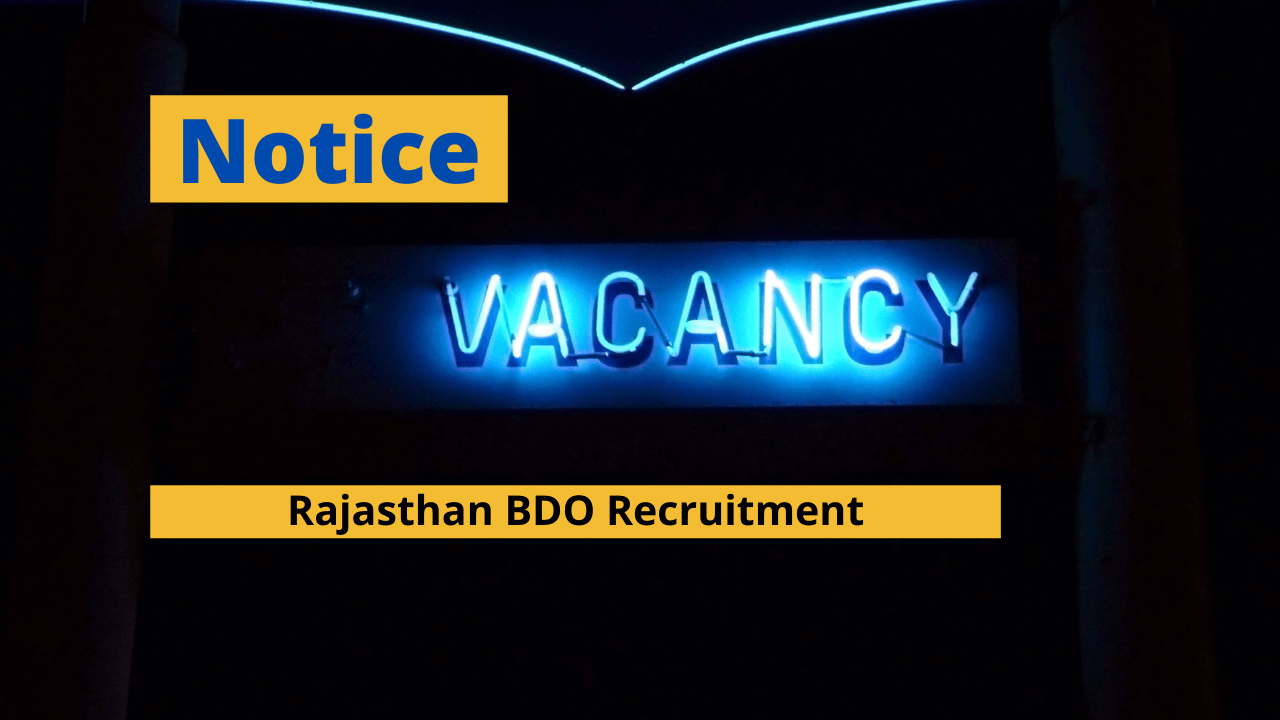 Rajasthan BDO Recruitment