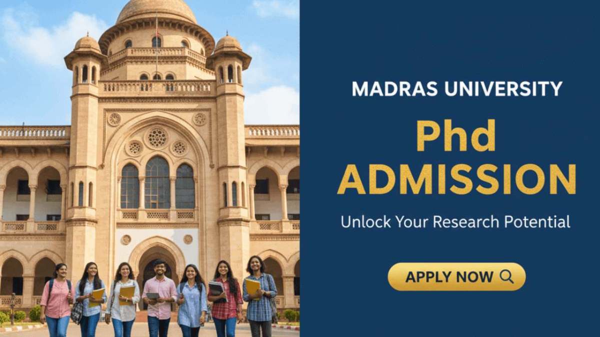 madras university phd admission